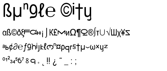 Bungle City font